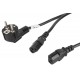 Lanberg cable de transmisión Negro 2 m C13 acoplador CEE7/7 ca-c13c-13cc-0018-bk